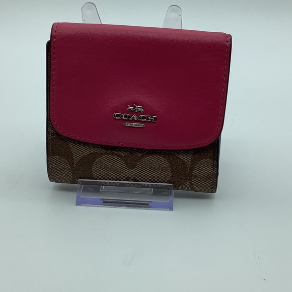 Coach Pink and Brown Wallet - Picture 1 of 3